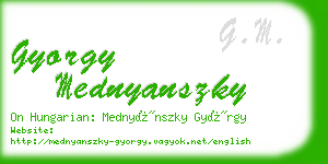 gyorgy mednyanszky business card